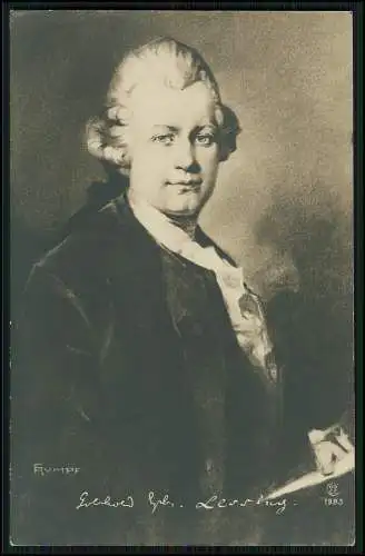 Künstler-AK Fritz Rumpf Portrait Gotthold Ephraim Lessing