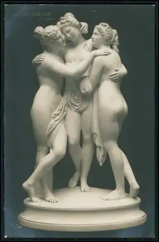 7x AK Künstler Damen Akt Statuengruppen und Einzel-Statuen Amor Grazien .....uvm