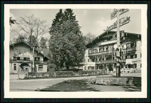 2x Foto Blick auf den Schliersee und Bauerntheater mit Gasthof Seehaus 1936