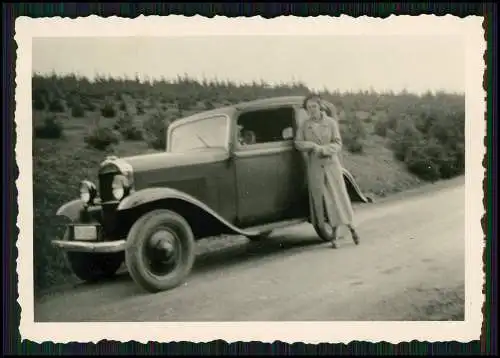 3xFoto Fahrzeug Pkw Oldtimer Opel 6 Fahrt zum Völkerschlachtdenkmal Leipzig 1938