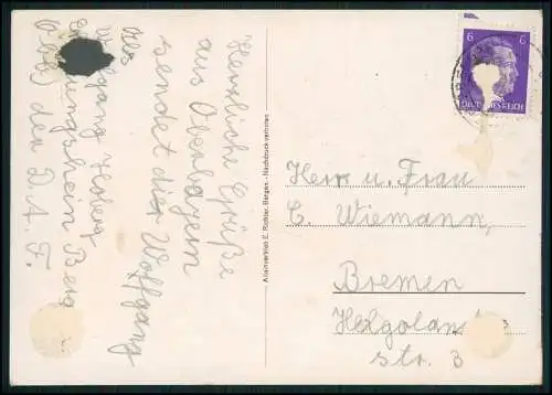 7x Foto 1x AK Bergen Traunstein Obb. Erholungsheim der DAF 1942 Jungs Pimpfe