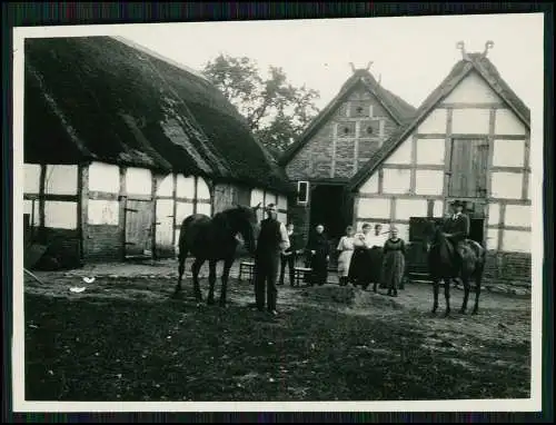 5x Foto Bauernhof bei Bremen Pferde und soziales Leben 1927