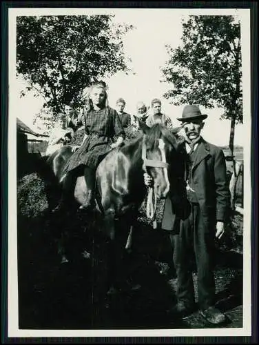 5x Foto Bauernhof bei Bremen Pferde und soziales Leben 1927