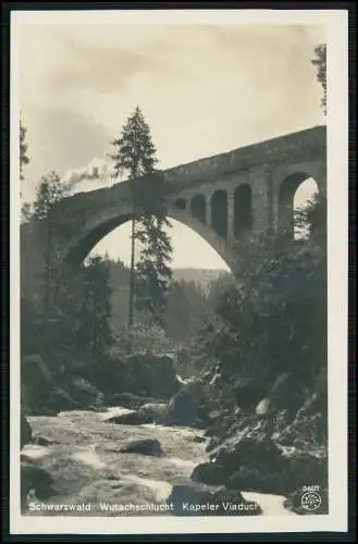 AK Kappel Gutachbrücke Lenzkirch Kapeler Viadukt Eisenbahn Dampflokomotive