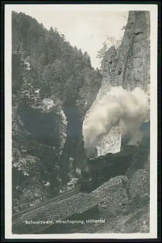 Foto AK Buchenbach Schwarzwald Hirschsprung Höllental Eisenbahn Dampflokomotive