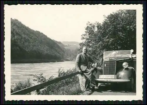 Foto Fahrzeug PKW Opel 6, IA - 269140 Wachau Reise Donau Tal bei Melk Krems 1937