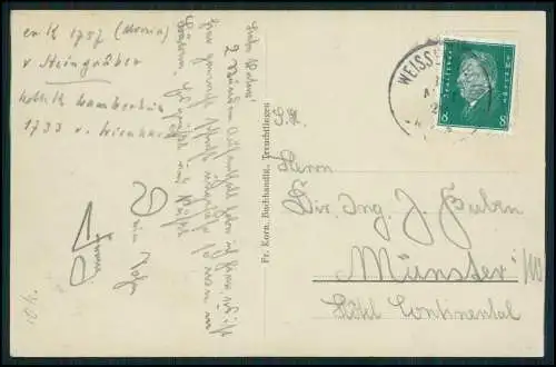 Echt Foto AK Treuchtlingen Altmühltal Mittelfranken schönes Panorama 1928 gel.