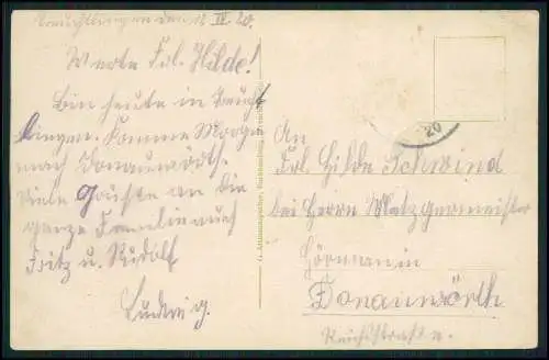 AK Treuchtlingen im Altmühltal Mittelfranken Pappel-Allee mit Brücke 1920