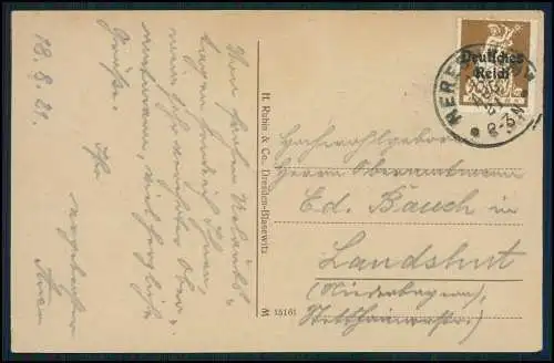 AK Neresheim Baden Württemberg, Blick auf den Ort mit Schloss 1921 gelaufen
