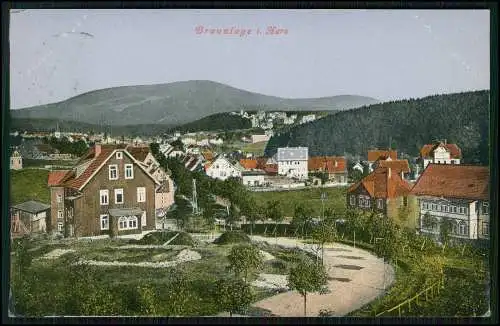 AK Braunlage im Oberharz, Teilansicht vom Ort, Villenviertel 1910 gelaufen
