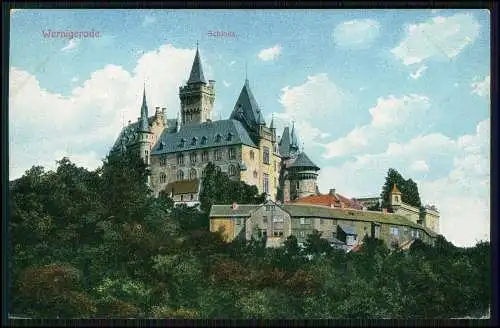 AK Ansichtskarte Postkarte Wernigerode im Harz Schloss Wernigerode 1911 gelaufen