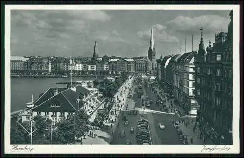 2x AK Hamburg, Jungfernstieg und Hafen, Vorsetzen, Dampfschiffe und vieles mehr