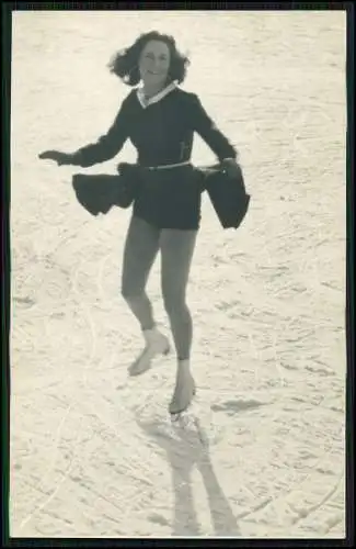 6x Foto junge Damen beim Eiskunstlaufen Portrait und vieles mehr 1930-40er Jahre