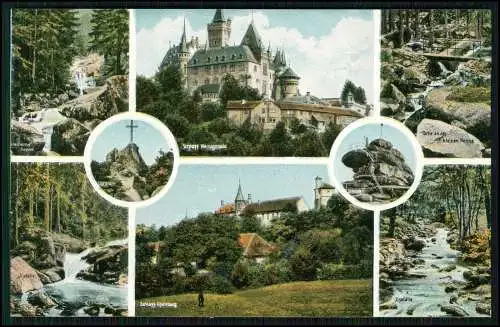 AK Schloß Wernigerode Ilsestein Steinerne u kleine Renne Ilsefälle Ottofels 1910