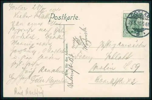 AK Oker Goslar Harz, Okertal, Brücke zur Okerinsel Celler Anlagen 1910 gelaufen