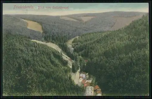 AK Friedrichroda im Thüringer Wald, Blick vom Gottlobtempel 1910 gelaufen