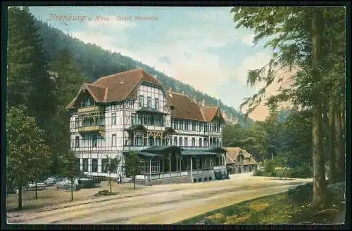 AK Ilsenburg Stadt am Nordharz Blick auf das Hotel Ilsestein 1913 gelaufen