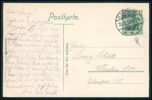 AK Ilsenburg Stadt am Nordharz Blick auf das Hotel Ilsestein 1913 gelaufen