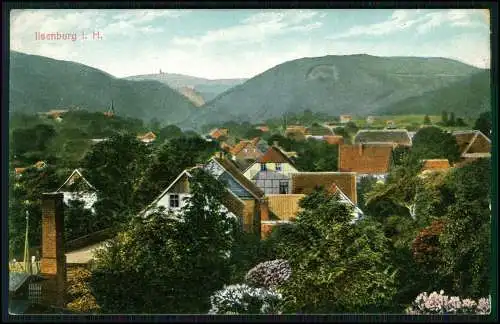 AK Ilsenburg Stadt am Nordharz Sachsen-Anhalt Panorama 1910 gelaufen