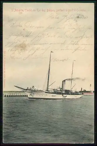 AK L'Alberta, Yacht de sa Majesté le Roi des Belges Ostende 1900 gelaufen