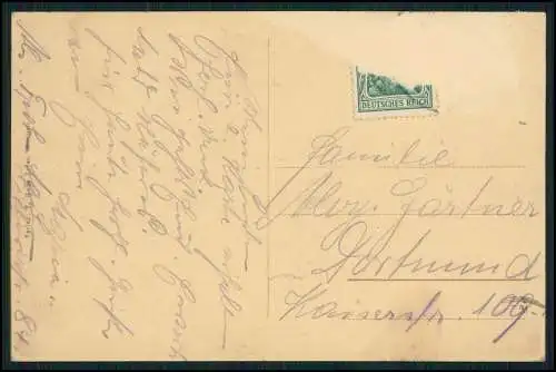 2x AK Recklinghausen im Ruhrgebiet, Rathaus und Engelsburg 1913 gelaufen