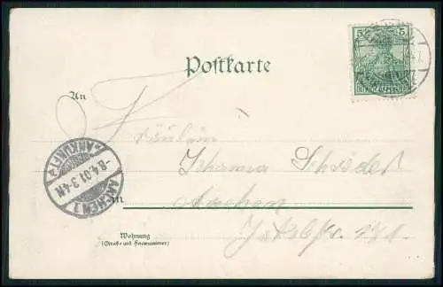 AK Essen Ruhr Gasthof Franziskaner Steelerstraße 16 Axel Bogner 1901 gelaufen