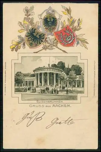 AK Litho Ronheide Aachen Nordrhein Westfalen, Gastwirtschaft 1900 Bahnpost gel.