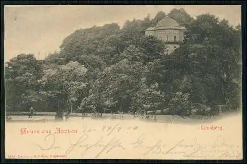 5xAK Aachen Lousberg Hospital Stadtwald Fischmarkt Elisengarten 1900-11 gelaufen