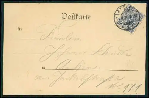 5xAK Aachen Lousberg Hospital Stadtwald Fischmarkt Elisengarten 1900-11 gelaufen