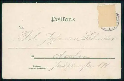 5xAK Aachen Lousberg Hospital Stadtwald Fischmarkt Elisengarten 1900-11 gelaufen