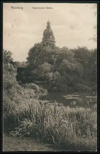 3x AK Hamburg Partie am Stadtgraben Botanischer Garten uvm. 1915 gelaufen