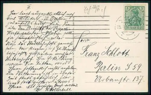 3x AK Hamburg Partie am Stadtgraben Botanischer Garten uvm. 1915 gelaufen