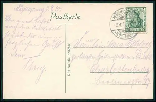 AK Ansichtskarte Postkarte Alexisbad Harzgerode im Harz 1910 Magdeburg gelaufen