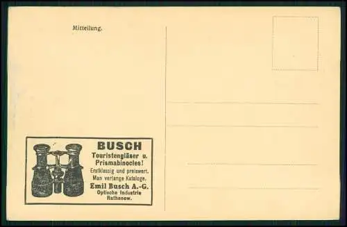 AK Berlin Köpenick, Bismarckwarte Reklame Emil Busch AG Touristengläser um 1910