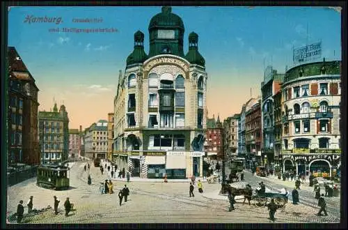 AK Hamburg Heiligengeistbrücke Graskeller Victoria Vers. Mellin's Food 1913 gel.