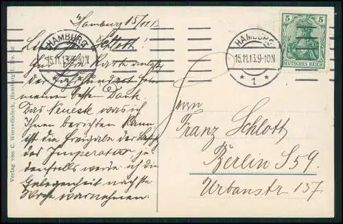 AK Ansichtskarte Hamburg Mitte Altstadt, Partie an der Börse 1913 gelaufen