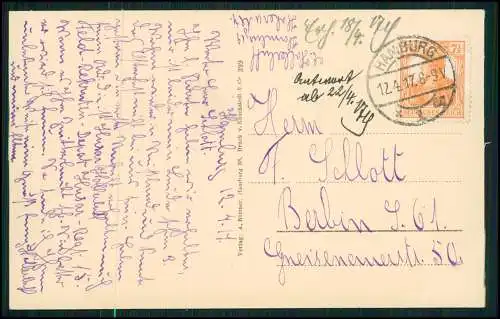 AK Hamburg Uhlenhorst Fährhaus, Außenansicht, Segel- u. Ruderboot  1917 gelaufen