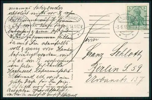 3x AK Hamburg Uhlenhorst Uhlenhorster Fährhaus Segelboote Alster 1913 gelaufen