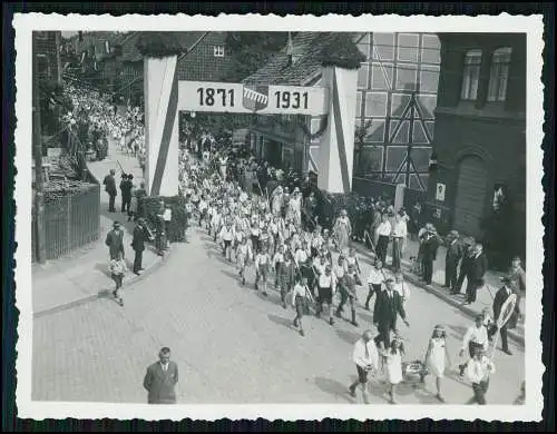 Foto Bockenem Bönnier Str. bei Hildesheim Seesen 1871-31 Schützenfest Umzug 1931