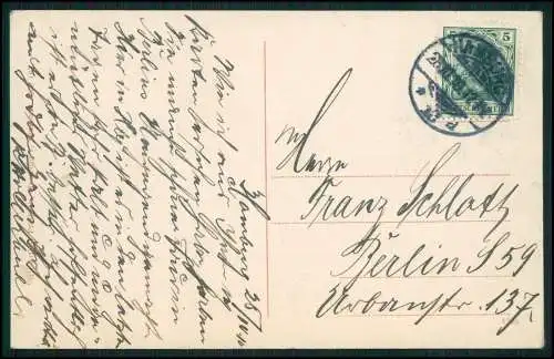 2x AK Hamburg Nord Walküren Denkmal an der Alster und Bismarck Denkmal 1913 gel.