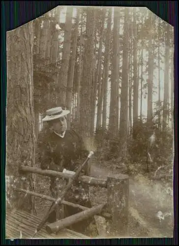 7x Foto Wassermühle Fachwerkhaus Thüringer Wald ? um 1900