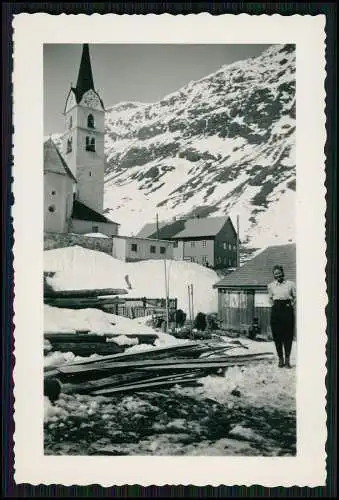 20x Foto Galtür Landeck Tirol Alpen Dorf mit Kirche Panorama Winter Ski 1939