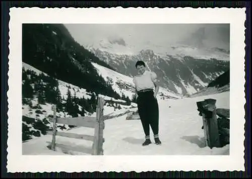 20x Foto Galtür Landeck Tirol Alpen Dorf mit Kirche Panorama Winter Ski 1939