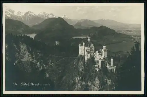 Foto AK Hohenschwangau Schwangau im Ostallgäu, Schloss Neuschwanstein, 1939