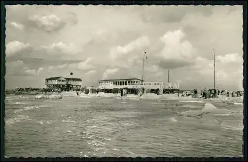 Foto AK Postkarte Nordseebad St. Peter Ording Strand Cafe uvm. Cekade Karte