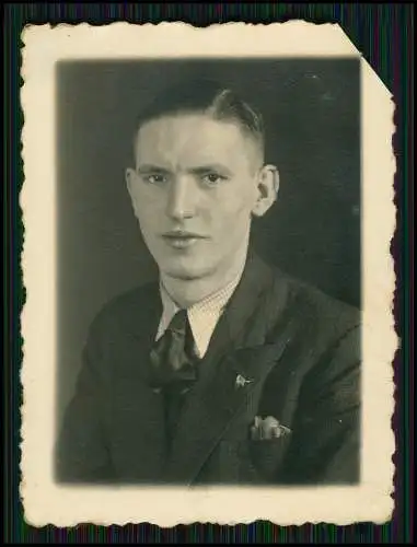 12x Foto Herren Portrait verschiedene Größen auch Passbildformat 1935-45