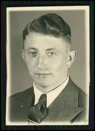 12x Foto Herren Portrait verschiedene Größen auch Passbildformat 1935-45