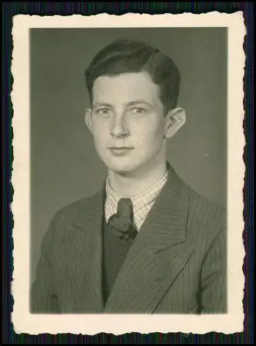 12x Foto Herren Portrait verschiedene Größen auch Passbildformat 1935-45