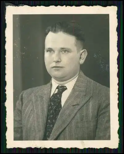 12x Foto Herren Portrait verschiedene Größen auch Passbildformat 1935-45