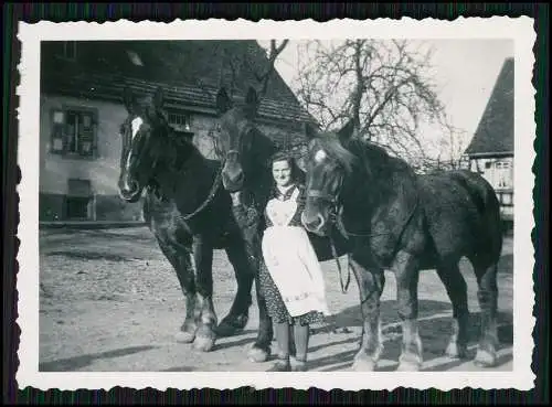 10x alte Foto Soldaten Bauernhof mit Pferde uvm. 1940-45